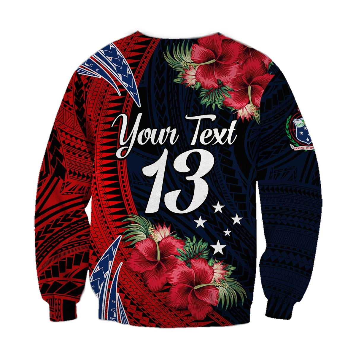 (Custom Text and Number) Samoa Fathers Day Sweatshirt Polynesian Best Dad Ever LT13 - Wonder Print Shop