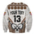 Custom Text and Number Fiji Rugby Bati Sweatshirt Proud Tapa Pattern LT13 - Wonder Print Shop