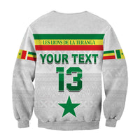 (Custom Text and Number) Senegal Football 2022 Sweatshirt Champion Teranga Lions Mix African Pattern LT13 - Wonder Print Shop