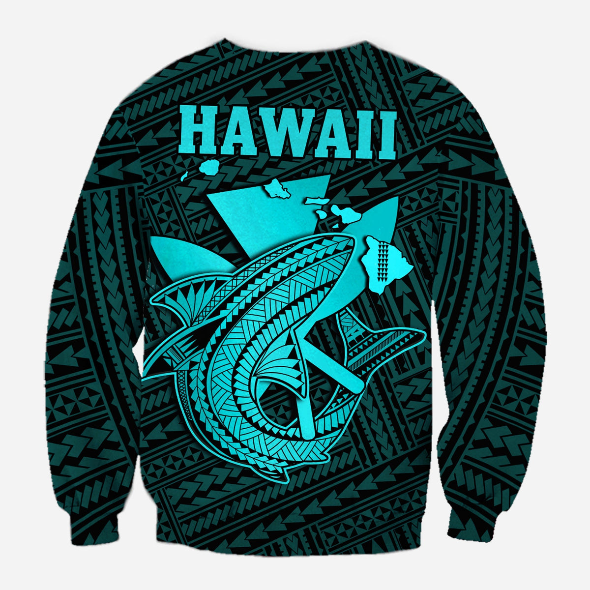 Custom Personalised Hawaii Sweatshirt Kakau Kanaka Maoli Combine Polynesian Shark Ver.04 - Wonder Print Shop