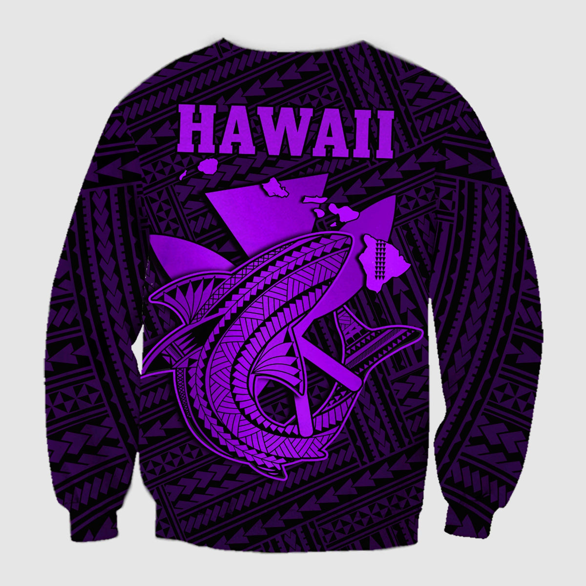 Custom Personalised Hawaii Sweatshirt Kakau Kanaka Maoli Combine Polynesian Shark Ver.05 - Wonder Print Shop