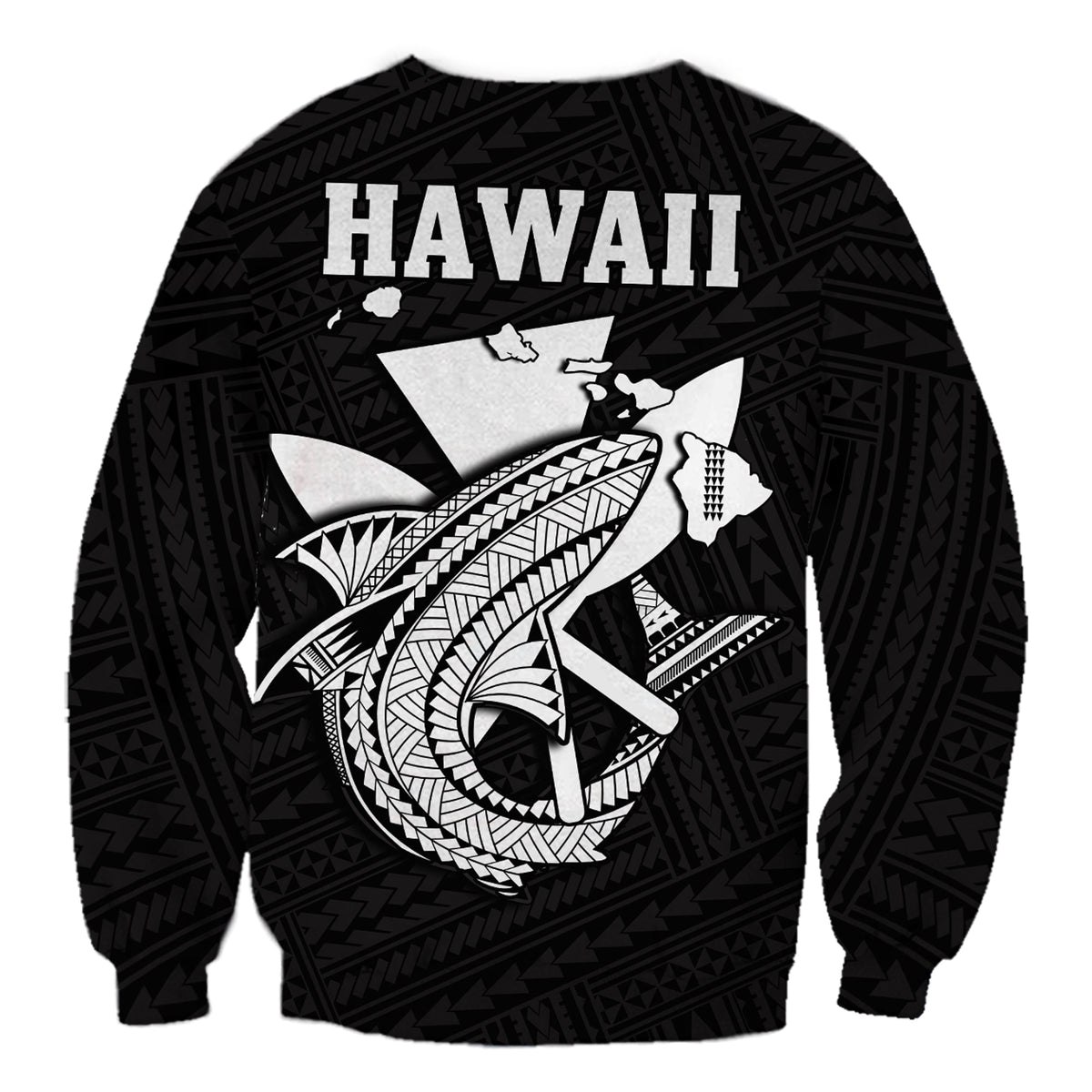 Custom Personalised Hawaii Sweatshirt Kakau Kanaka Maoli Combine Polynesian Shark Ver.07 - Wonder Print Shop