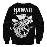 Custom Personalised Hawaii Sweatshirt Kakau Kanaka Maoli Combine Polynesian Shark Ver.07 - Wonder Print Shop