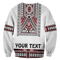 Custom Personalised Polynesian Sweatshirt Dashiki With Polynesian Tattoo Royal Version - Wonder Print Shop