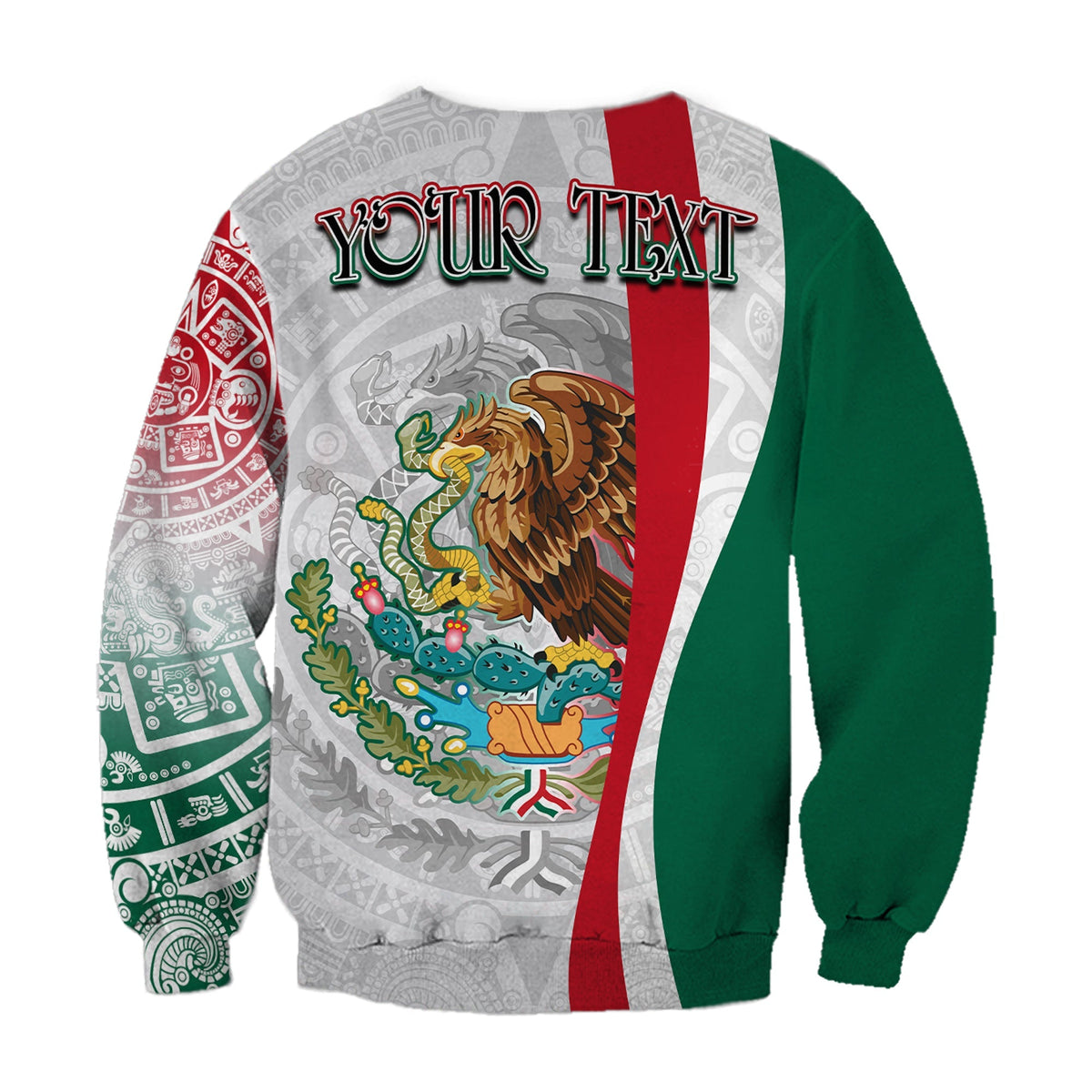 Custom Personalised Mexico Sweatshirt Mexican Eagles Aztec Pattern LT13 - Wonder Print Shop