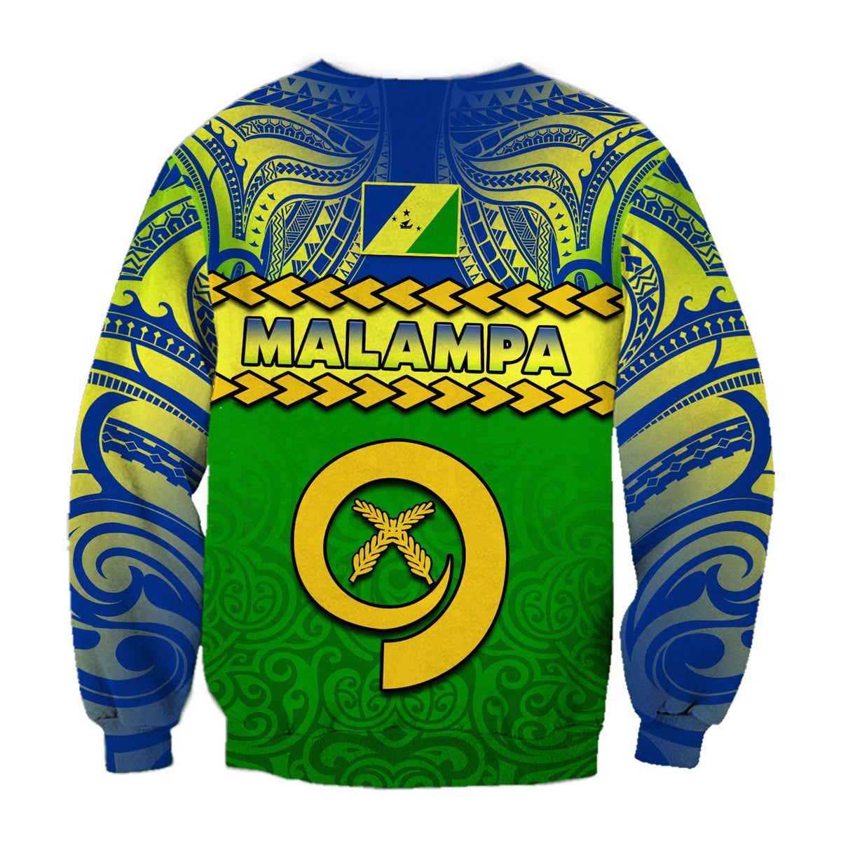 Malampa Province Sweatshirt Vanuatu Pig Tusk Polynesian Flag Style - Wonder Print Shop