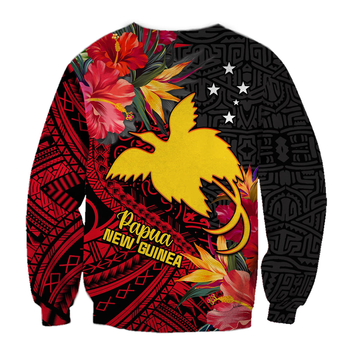 Custom Personalised Papua New Guinea Sweatshirt Bird of Paradise LT13 - Wonder Print Shop