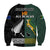 South Africa Protea and New Zealand Fern Sweatshirt Rugby Go Springboks vs All Black LT13 - Wonder Print Shop
