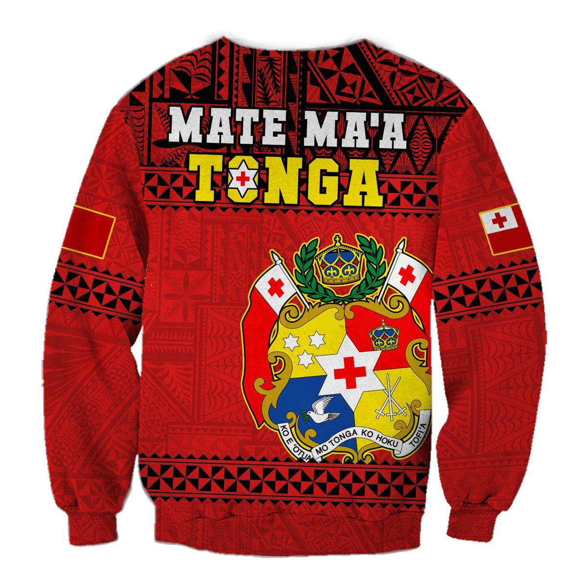 Tonga Rugby Sweatshirt Mate Maa Tonga Pacific Ngatu Black - Wonder Print Shop