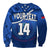 (Custom Text And Number) Samoa Rugby Sweatshirt Manu Samoa Polynesian Hibiscus Blue Style - Wonder Print Shop