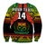 Custom Text And Number Samoa Rugby Sweatshirt Teuila Torch Ginger Gradient Style - Wonder Print Shop