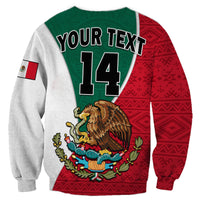 (Custom Text and Number) Mexico Sweatshirt Mexican Aztec Pattern - Wonder Print Shop