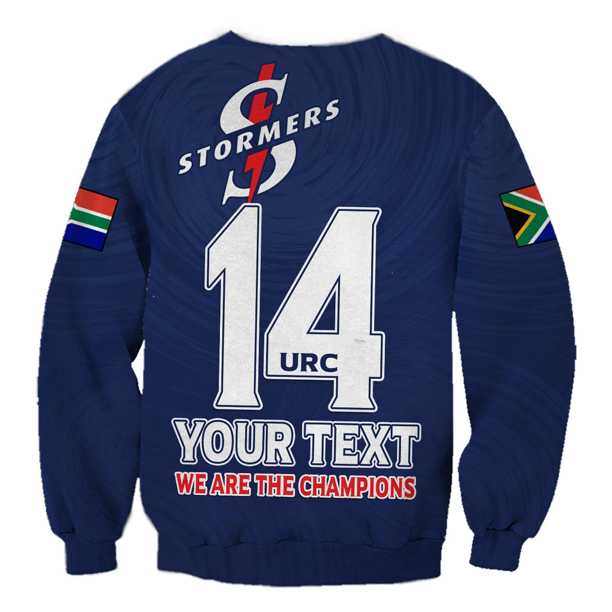 (Custom Text And Number) Stormers South Africa Rugby Sweatshirt We Are The Champions URC Unity - Wonder Print Shop
