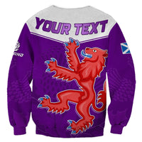 (Custom Personalised) Scottish Rugby Sweatshirt Map Of Scotland Thistle Purple Version - Wonder Print Shop