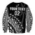 Custom Text And Number Fiji Rugby Sweatshirt Fijian Cibi Dance Tapa Pattern Black - Wonder Print Shop