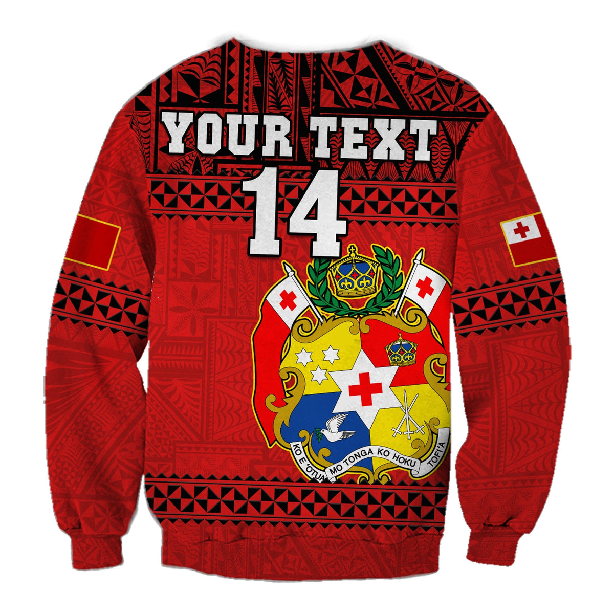 Custom Text And Number Tonga Rugby Sweatshirt Mate Maa Tonga Pacific Ngatu Black - Wonder Print Shop
