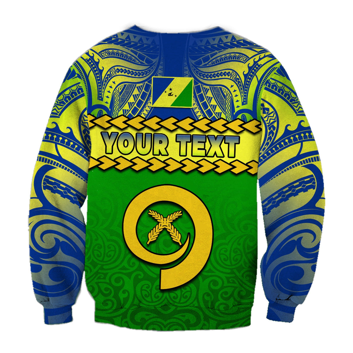 Custom Personalised Malampa Province Sweatshirt Vanuatu Pig Tusk Polynesian Flag Style - Wonder Print Shop