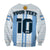 (Custom Text And Number) Argentina Football 2022 Sweatshirt Vamos La Albiceleste - Wonder Print Shop
