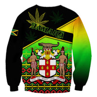 Jamaica Lion Sweatshirt Jamaican Pattern Version Reggae Colors LT13 - Wonder Print Shop