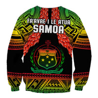 Rugby sweatshirt with black base, back text and crest graphic, long sleeves