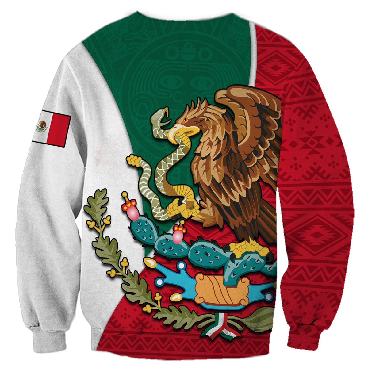 Mexico Sweatshirt Mexican Aztec Pattern - Wonder Print Shop