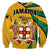 Jamaica Athletics Sweatshirt Jamaican Flag Mix Lion Sporty Style - Wonder Print Shop