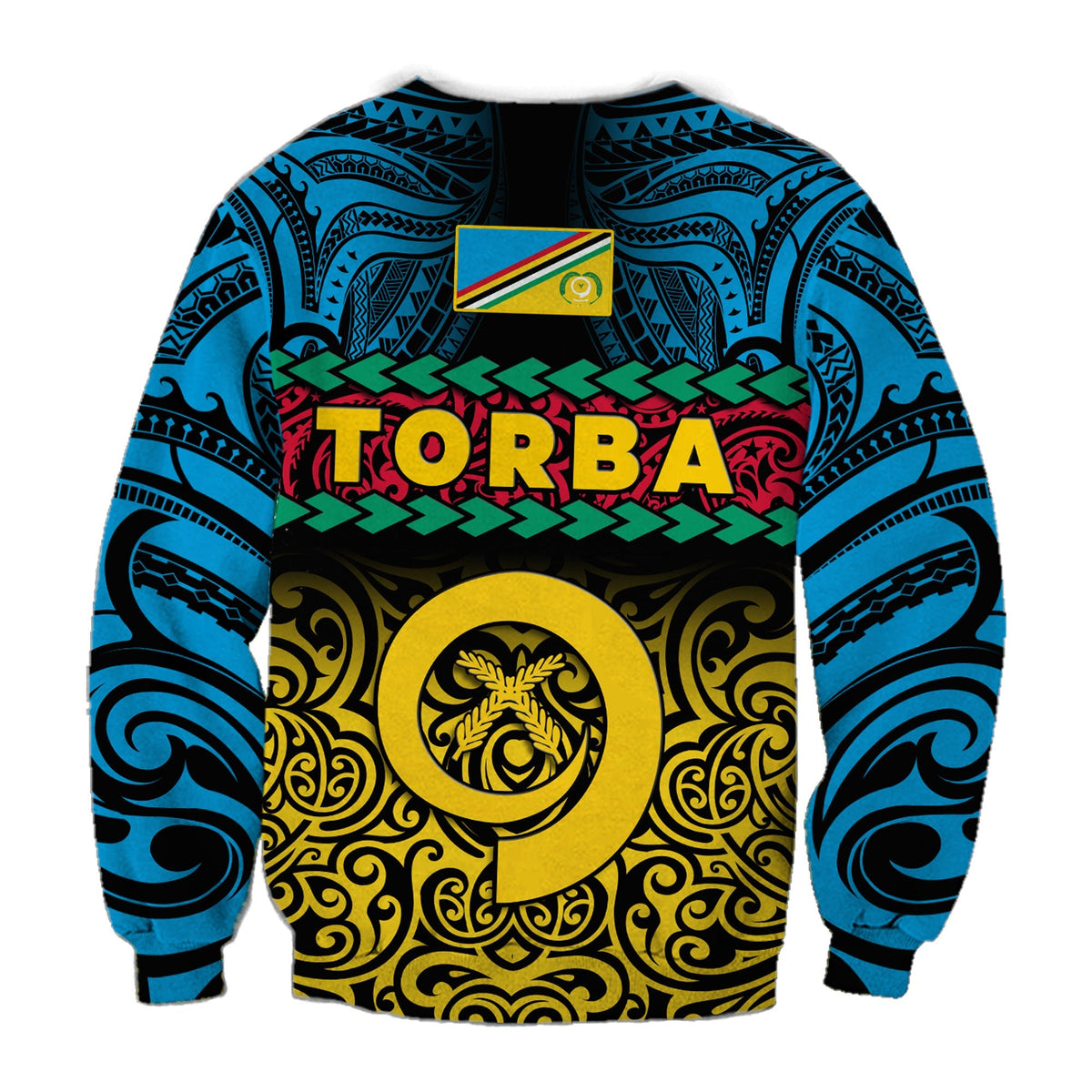 Torba Province Sweatshirt Vanuatu Pig Tusk Polynesian Flag Style - Wonder Print Shop