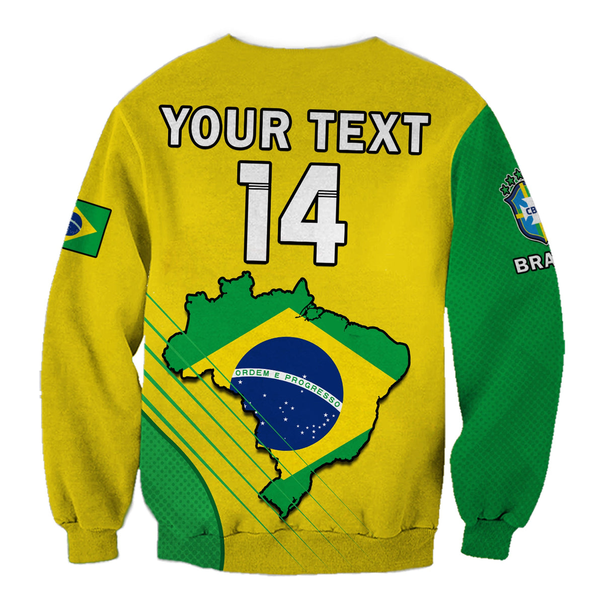 Brazil Football Sweatshirt Brasil Map Come On Canarinho Sporty Style - Wonder Print Shop