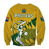 South Africa Cricket Sweatshirt Go Proteas Unique Style - Wonder Print Shop