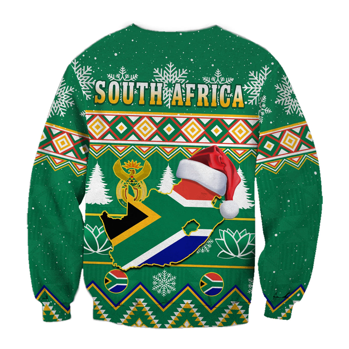 South Africa Christmas Sweatshirt King Protea Geseende Kersfees - Wonder Print Shop