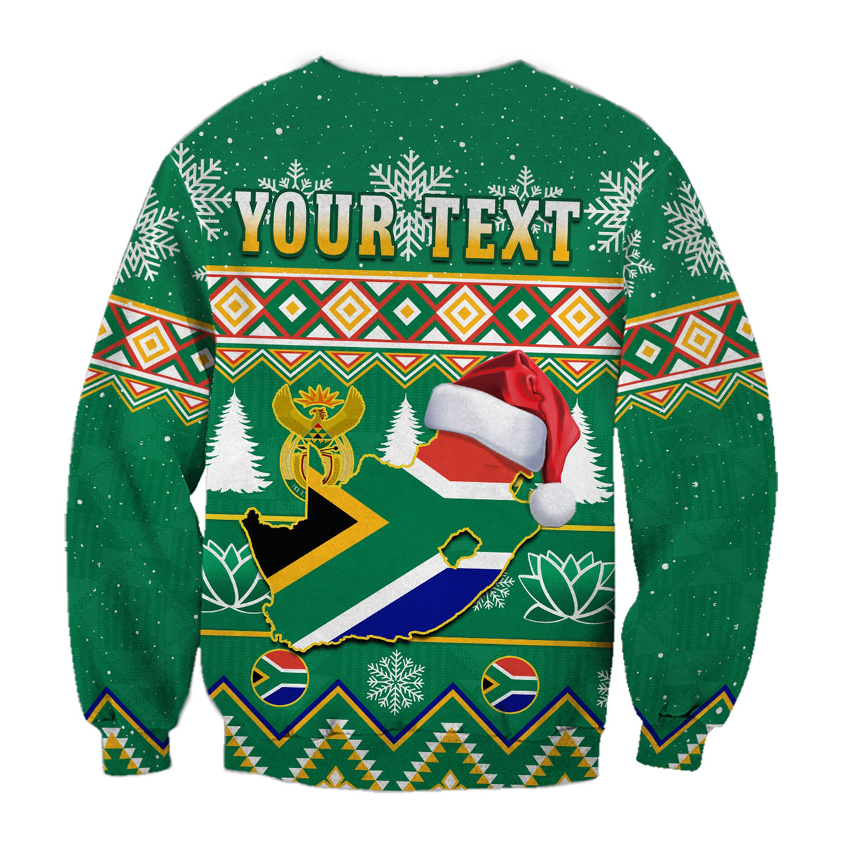 (Custom Personalised) South Africa Christmas Sweatshirt King Protea Geseende Kersfees - Wonder Print Shop