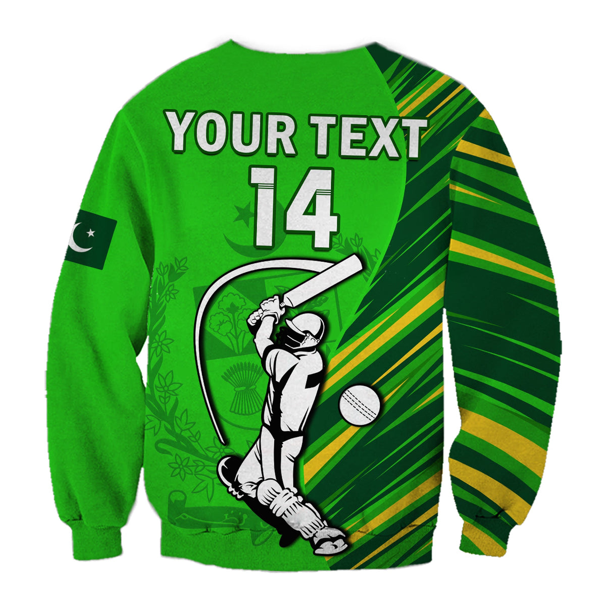 (Custom Text And Number) Pakistan Cricket Sweatshirt Go Shaheens Simple Style - Wonder Print Shop
