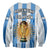 Argentina Football Sweatshirt La Albiceleste Campeon Proud White 2022 - Wonder Print Shop