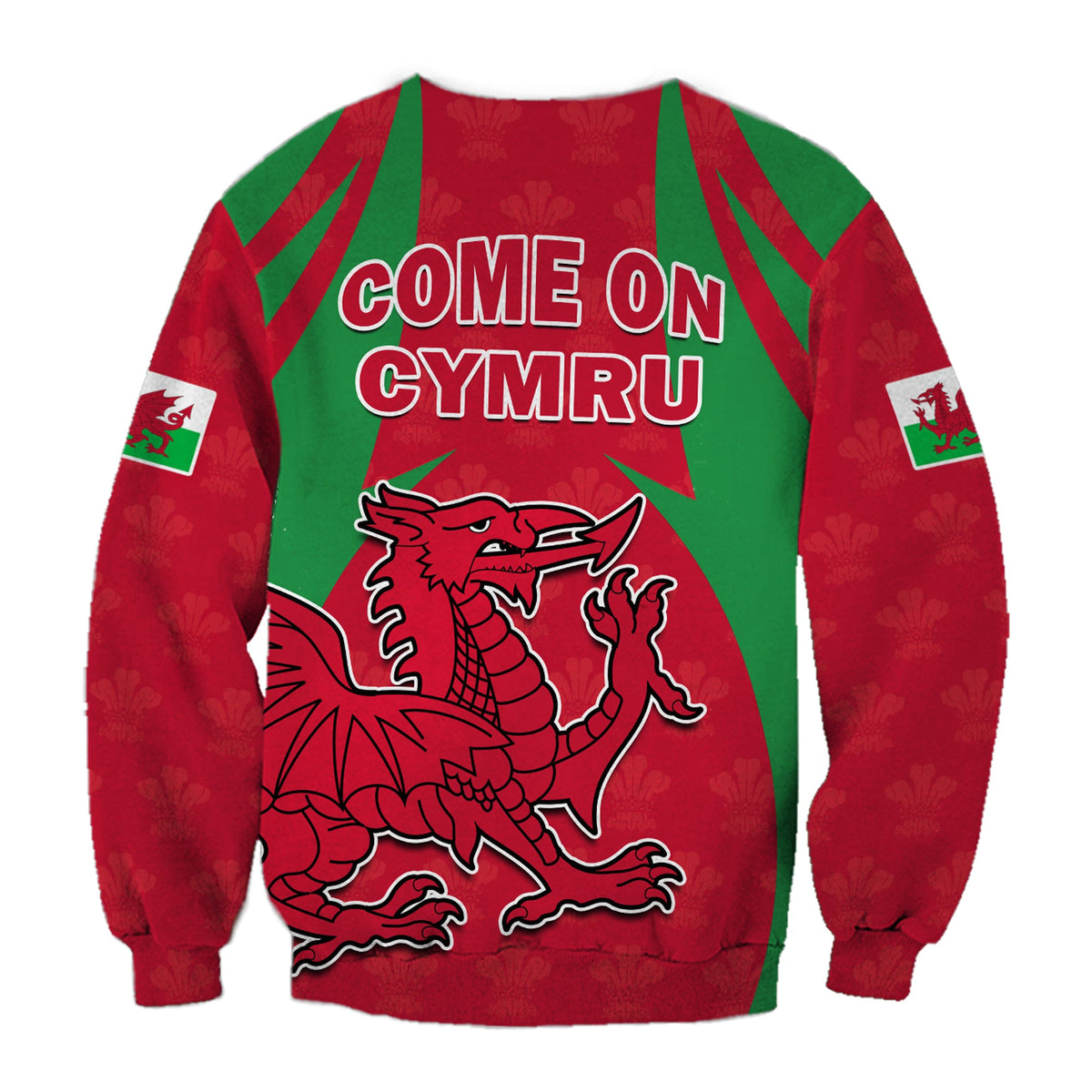Wales Rugby Sweatshirt The Dragons National Team Come On Cymru - Wonder Print Shop