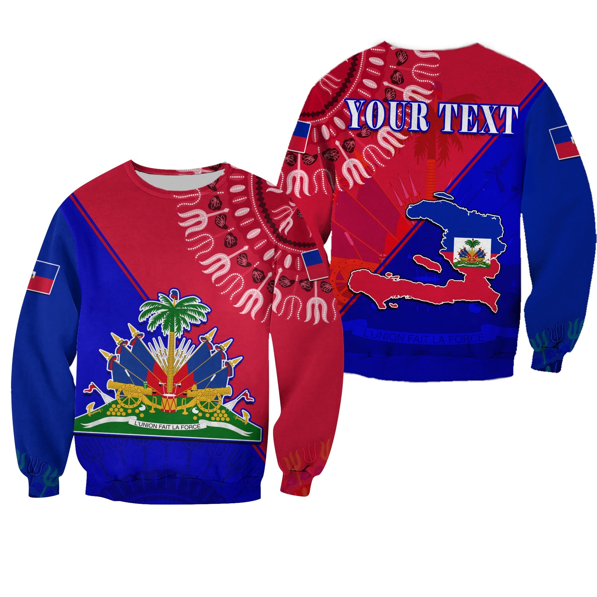 custom-personalised-haiti-sweatshirt-haiti-flag-dashiki-simple-style