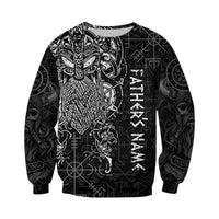 (Custom Personalised) Viking Dad Sweatshirt Odin Runes Fathers Day LT13 - Wonder Print Shop