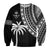 Custom Text and Number Fiji Rugby Sevens Sweatshirt Fijian 7s Tapa Polynesian LT13 - Wonder Print Shop