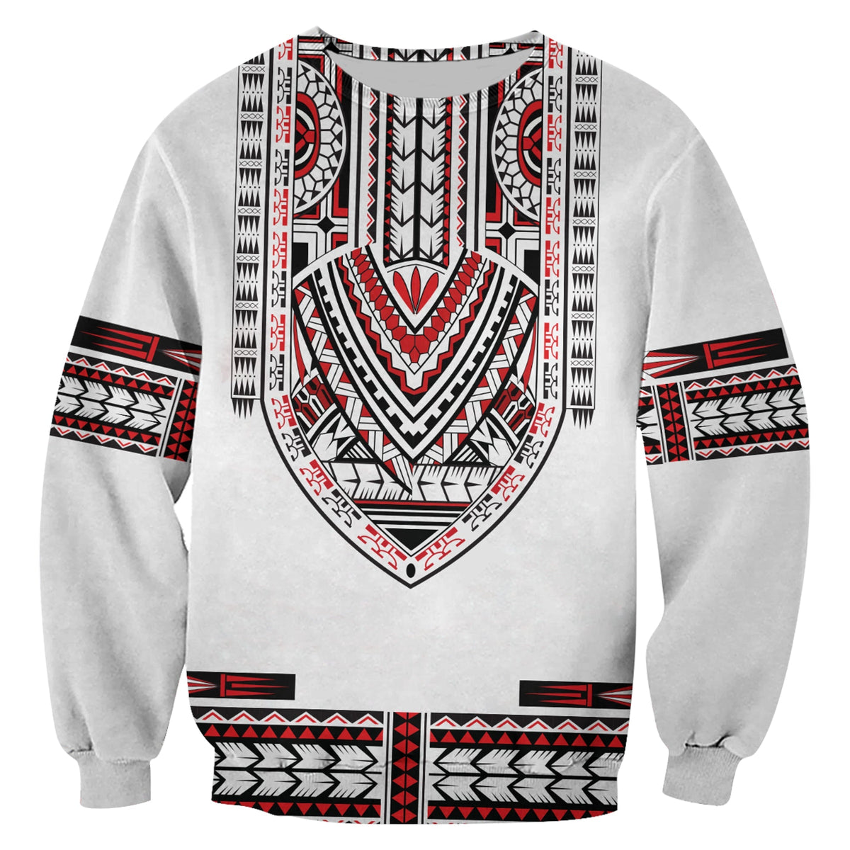 Custom Personalised Polynesian Sweatshirt Dashiki With Polynesian Tattoo Royal Version - Wonder Print Shop