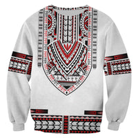 Custom Personalised Polynesian Sweatshirt Dashiki With Polynesian Tattoo Royal Version - Wonder Print Shop