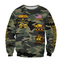 (Custom Text and Chapter) Buffalo Soldiers Sweatshirt Camouflage American Heroes BSMC LT13 - Wonder Print Shop