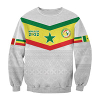 (Custom Text and Number) Senegal Football 2022 Sweatshirt Champion Teranga Lions Mix African Pattern LT13 - Wonder Print Shop