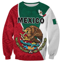 Mexico Sweatshirt Mexican Aztec Pattern - Wonder Print Shop