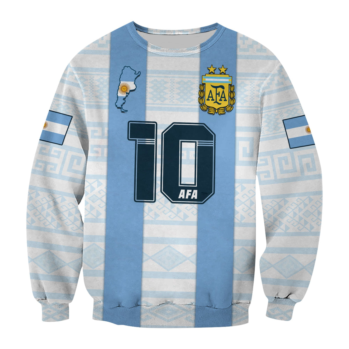 (Custom Text And Number) Argentina Football 2022 Sweatshirt Vamos La Albiceleste - Wonder Print Shop