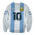 (Custom Text And Number) Argentina Football 2022 Sweatshirt Vamos La Albiceleste - Wonder Print Shop