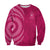 Breast Cancer Awareness Sweatshirt Hibiscus Polynesian No One Fights Alone LT13 - Wonder Print Shop