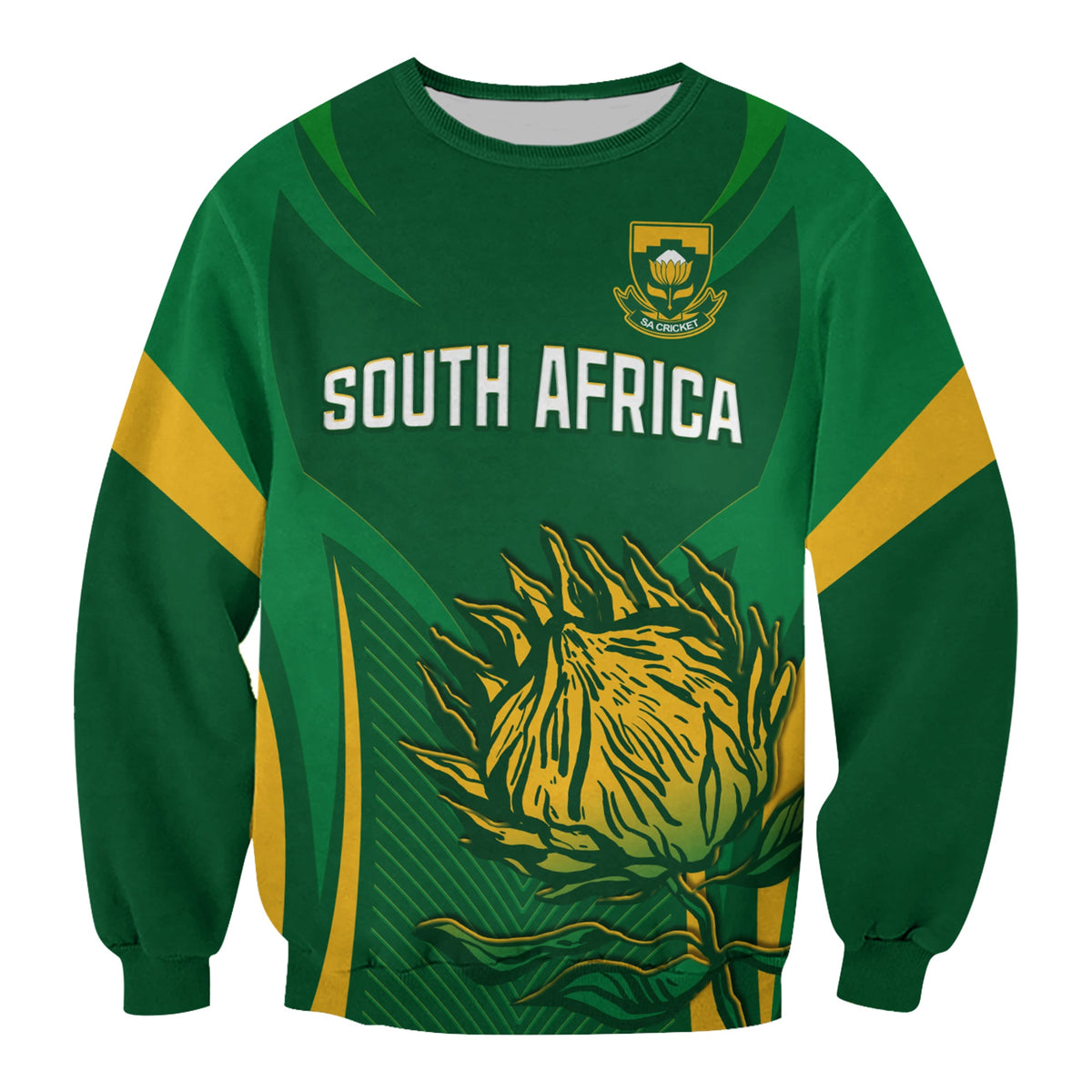 South Africa Cricket Sweatshirt Proteas Champion LT13 - Wonder Print Shop