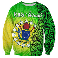 Cook Islands Sweatshirt Cook Islands Coat Of Arms Turtle Polynesian - Wonder Print Shop