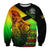 (Custom Personalised) Jamaica Lion Sweatshirt Jamaican Pattern Version Reggae Colors LT13 - Wonder Print Shop