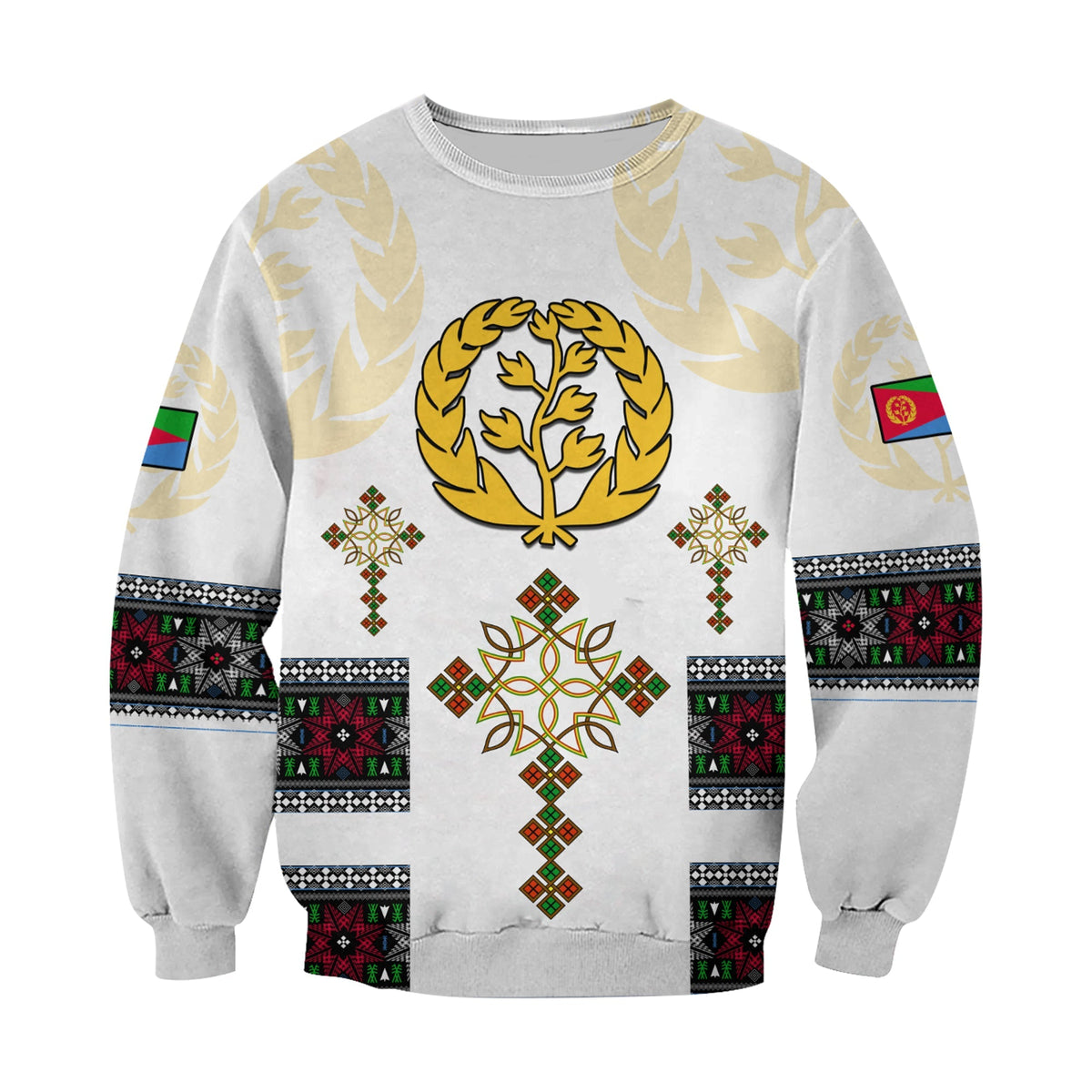 Eritrea Cross Sweatshirt Independence Day Proud Eritrean LT13 - Wonder Print Shop
