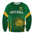 (Custom Text and Number) South Africa Cricket Sweatshirt Proteas Champion LT13 - Wonder Print Shop